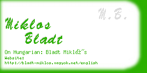 miklos bladt business card